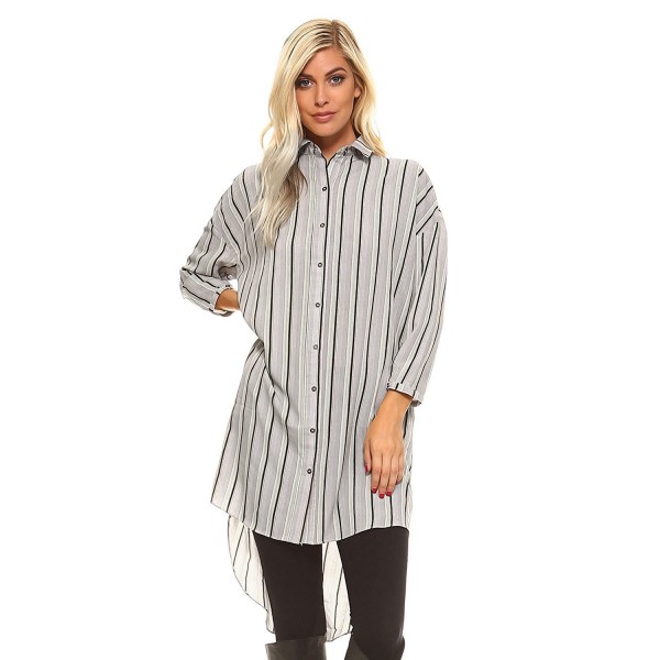 Frumos Womens Sleeve Striped X Large