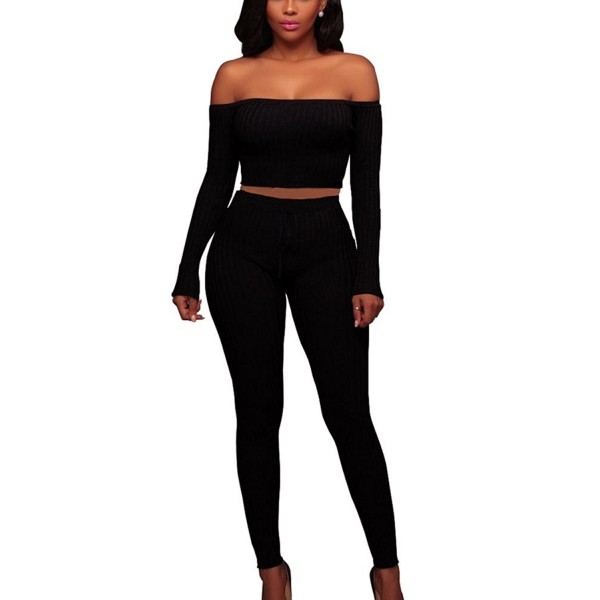 MISFONDLE Womens Bodycon Shoulder Jumpsuit