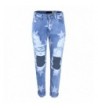 Ladies Code Distressed Boyfriend LightBlue