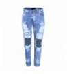 Ladies Code Distressed Boyfriend LightBlue