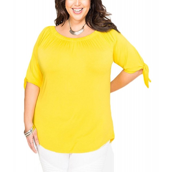 LAFASO Womens Shoulder Sleeve Yellow