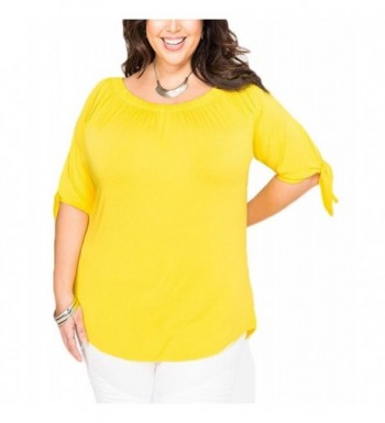 LAFASO Womens Shoulder Sleeve Yellow