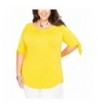 LAFASO Womens Shoulder Sleeve Yellow