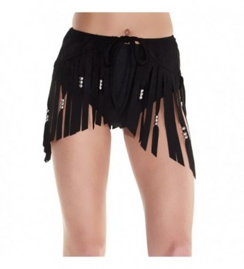 iHeartRaves Esmeralda Suede Fringe Skirt