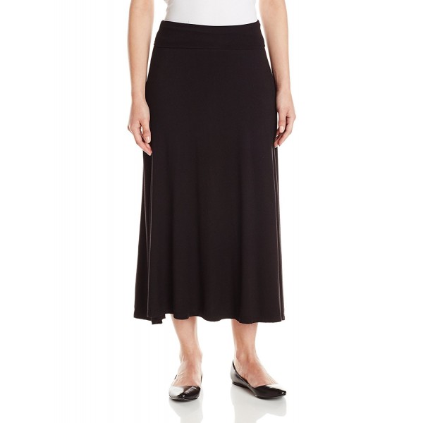 Women's Petite Petite Solid Maxi Skirt - Anytime Black - CU122C8RS63
