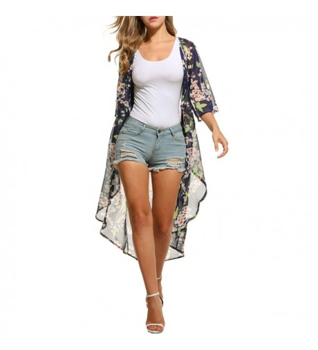 Lantusi Floral Chiffon Sleeve Cardigan