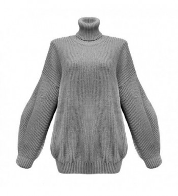 TILON Winter Sweaters Lantern Sleeve