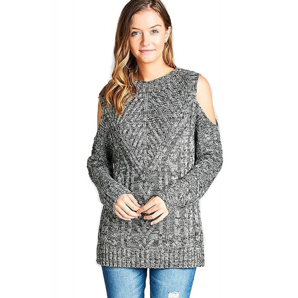 SHOPGLAMLA Shoulder Sweater Sleeve Marble