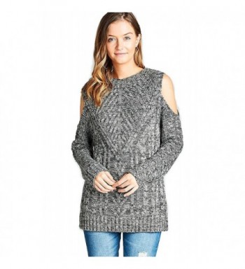 SHOPGLAMLA Shoulder Sweater Sleeve Marble