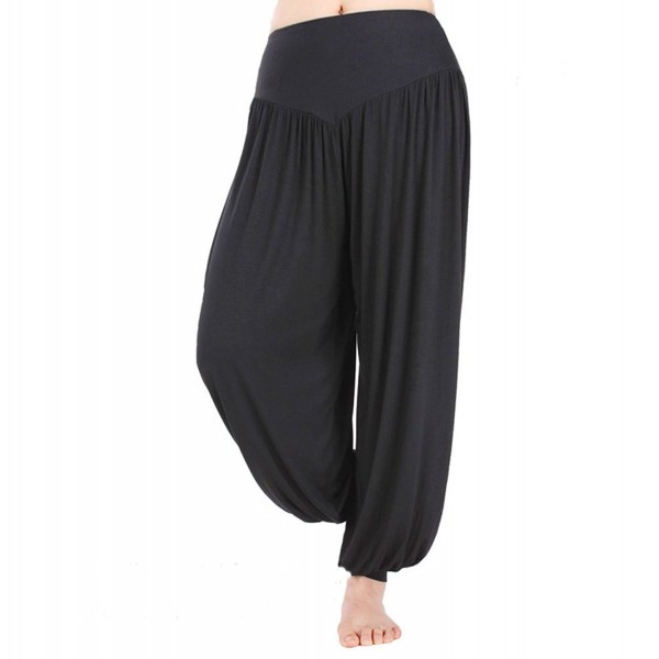 Brand Super Soft Modal Spandex Harem Yoga Pilates Pants - Black ...