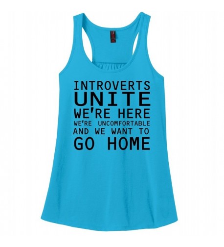 Comical Shirt Introverts Uncomfortable Turquoise