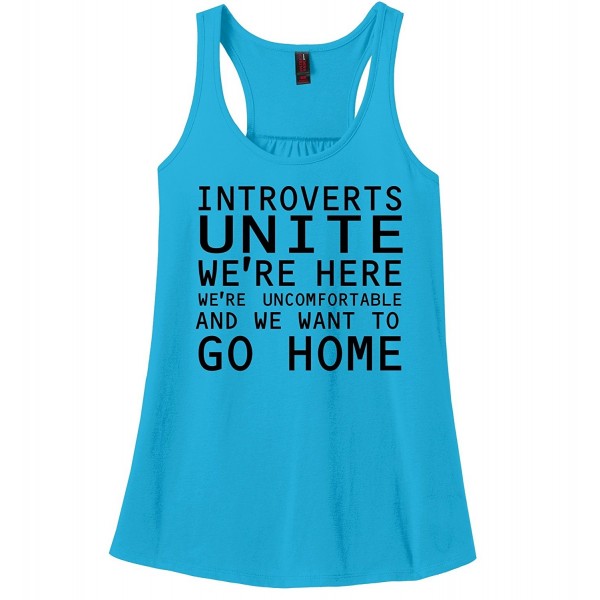 Comical Shirt Introverts Uncomfortable Turquoise