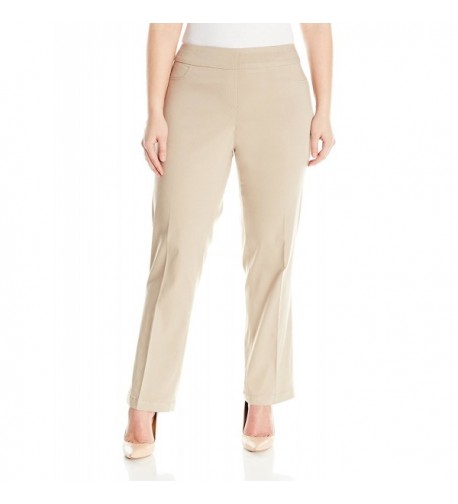 SLIM SATION Womens Plus Size Pull Straight Leg