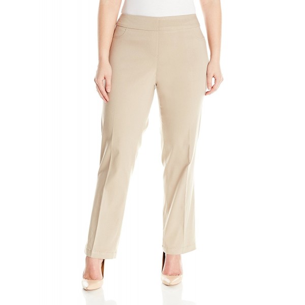 SLIM SATION Womens Plus Size Pull Straight Leg