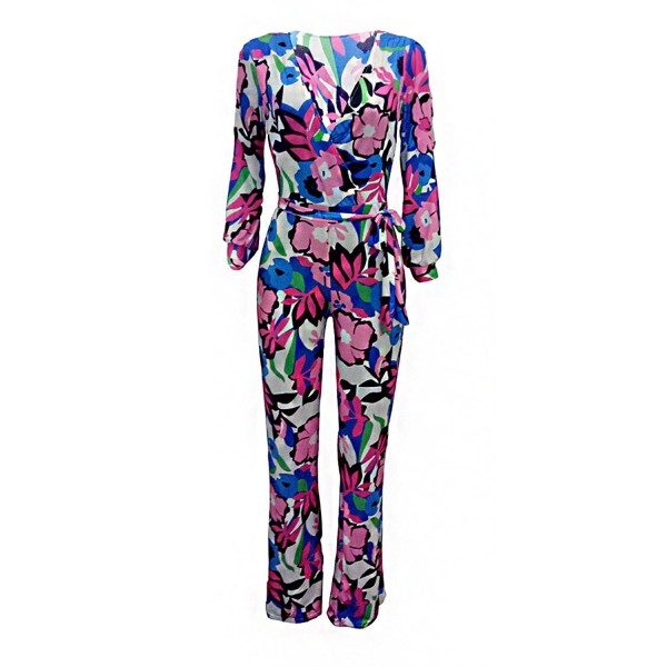 Womens Sleeve Plunge Jumpsuits Rompers