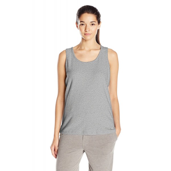 Women's Sweater Knit Lounge Tank Top - Grey Heather - CX18CNH0Z29