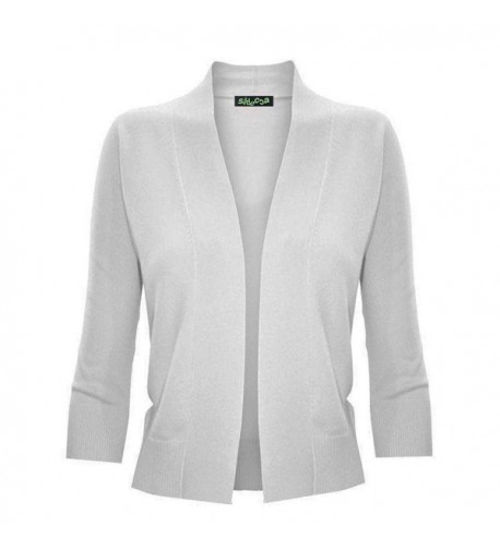 Sidecca Womens Sleeve Cropped Cardigan