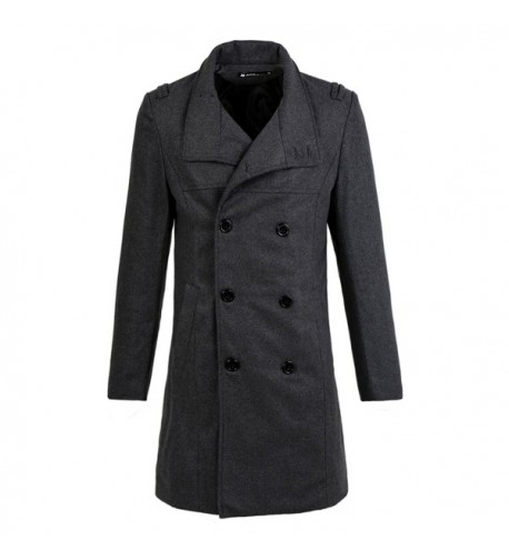 Allegra Epaulets Button Closure Peacoat