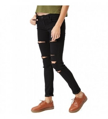 GLOSTORY Skinny Distressed Stretch PantsWNK 2104