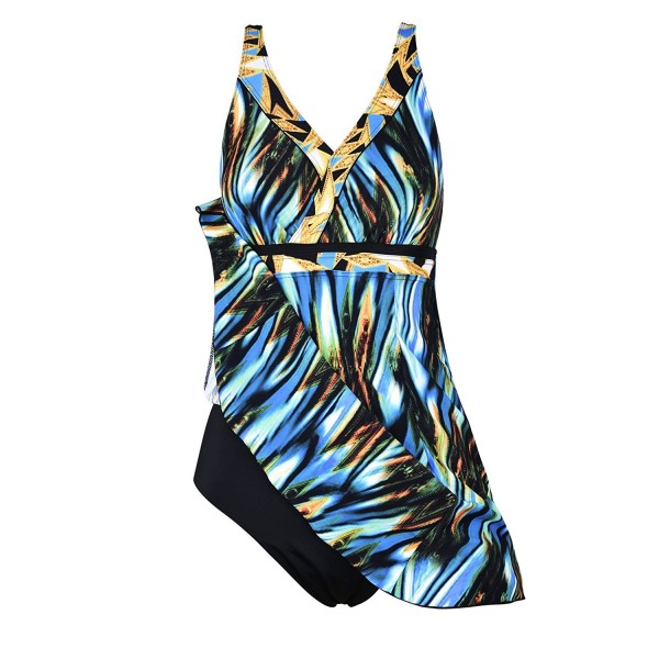 Women's Elegant One Piece Cover Up Swimdress Floral Print Swimsuit ...