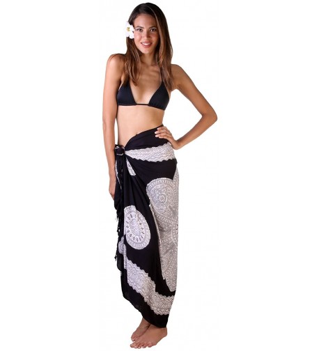 Back From Bali SARONG PADMA SEQUIN BLACK Mandala