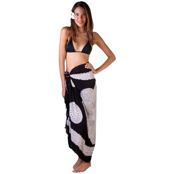 Back From Bali SARONG PADMA SEQUIN BLACK Mandala