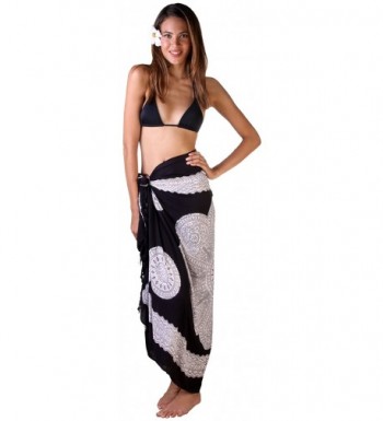 Back From Bali SARONG PADMA SEQUIN BLACK Mandala