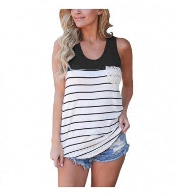 FARYSAYS Womens Sleeveless Striped Racerback