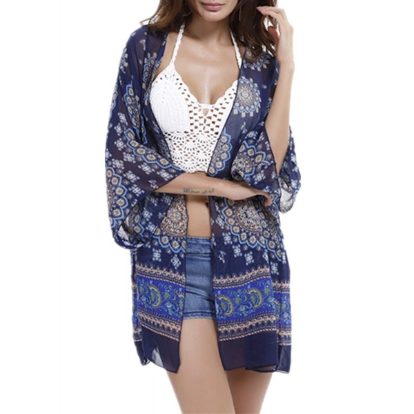 Aoqueen Fashion Chiffon Printed Swimwear