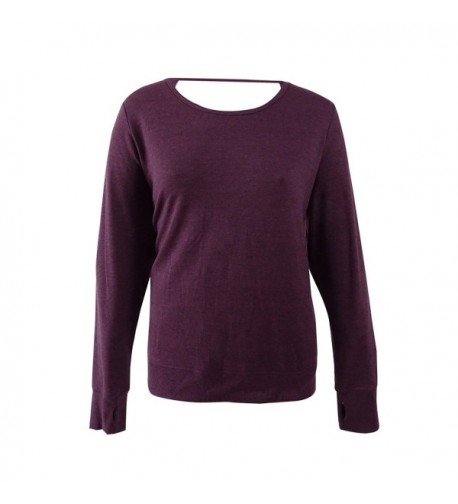 Ideology Womens Sleeves Casual Purple