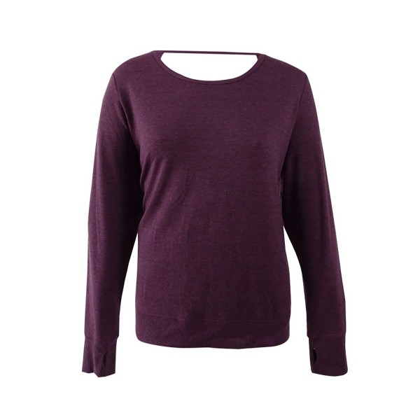 Ideology Womens Sleeves Casual Purple