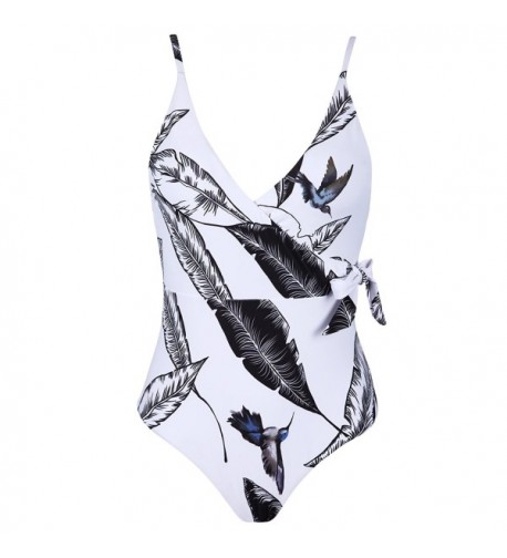 Print Swimsuit Plunge Swimwear Printing XL