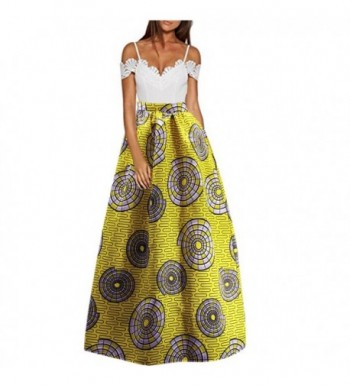C US African Floral Pleated Pockets