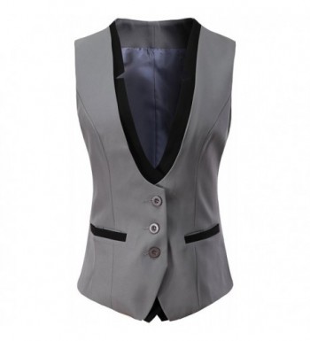 Vocni V Neck Business Bottoned Waistcoat