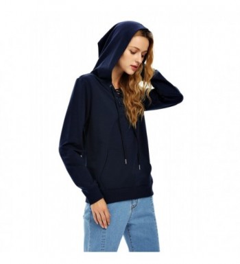 Women's Long Sleeves Hoodie Pullover Lace Sweatshirt With Kangaroo ...