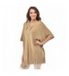 Charlie Paige Metallic Accent Poncho