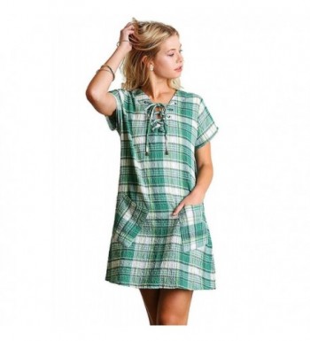 Umgee Short Sleeve Bohemian Plaid