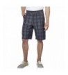 Pebble Beach Performance Short Black Plaid