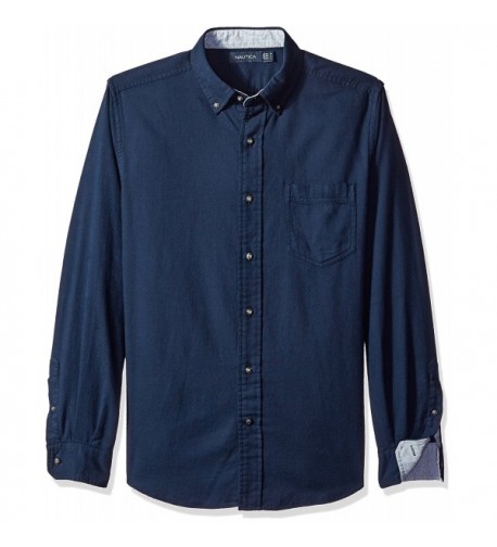 Nautica Mens Moleskin Shirt Indigo