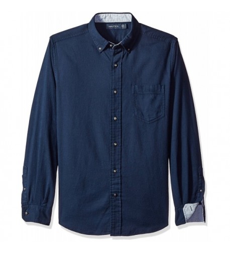 Nautica Mens Moleskin Shirt Indigo