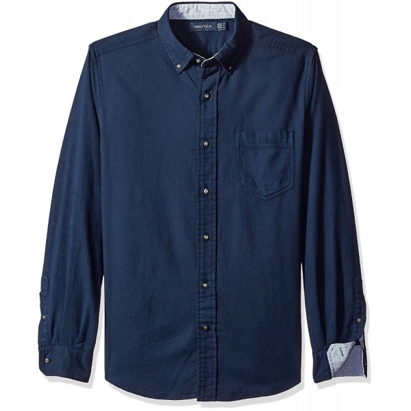 Nautica Mens Moleskin Shirt Indigo