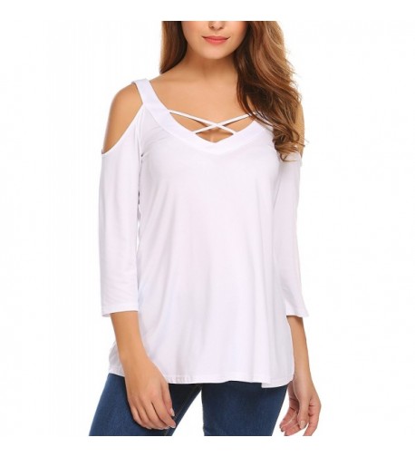 Womens Winter Casual Shoulder T Shirt