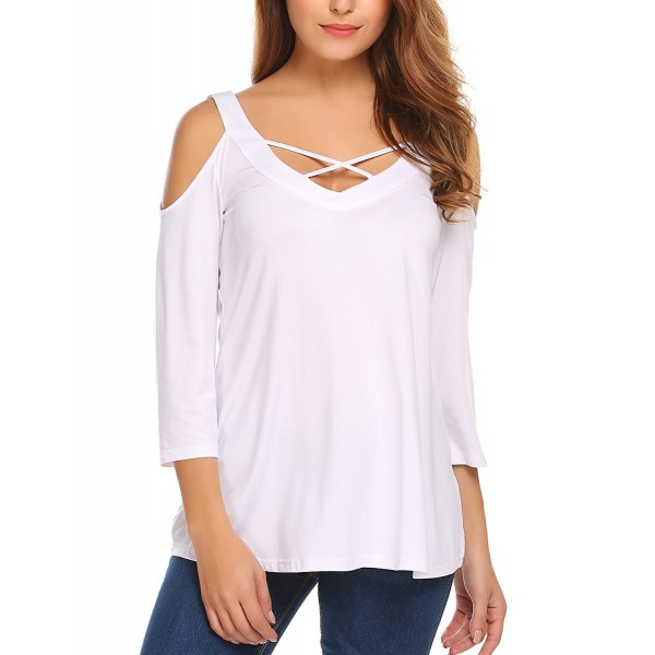 Womens Winter Casual Shoulder T Shirt