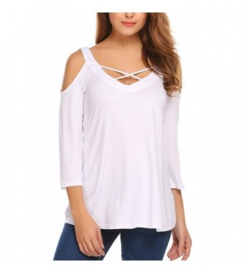 Womens Winter Casual Shoulder T Shirt