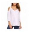 Womens Winter Casual Shoulder T Shirt