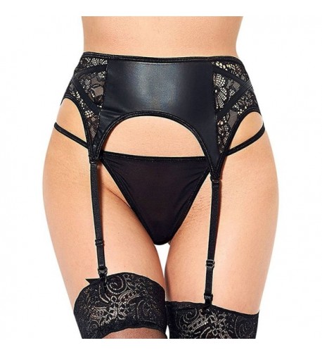 Sexycatty Womens High Waisted Leather Stockings