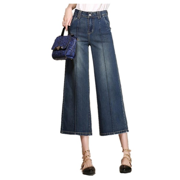 Tengfu Women's Loose Relaxed Straight Wide Leg Denim Pants Jeans ...