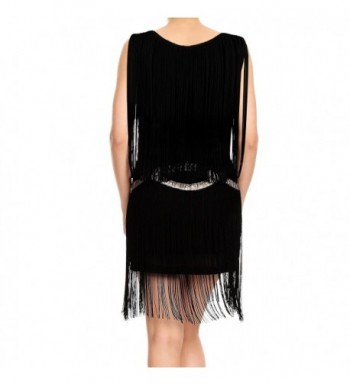 Womens 1920s Gatsby Flapper Fringe Swing Ombre Cocktail Mini Dress ...