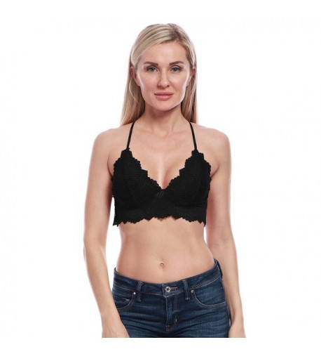 BellisMira Crochet Longline Spaghetti Bralette