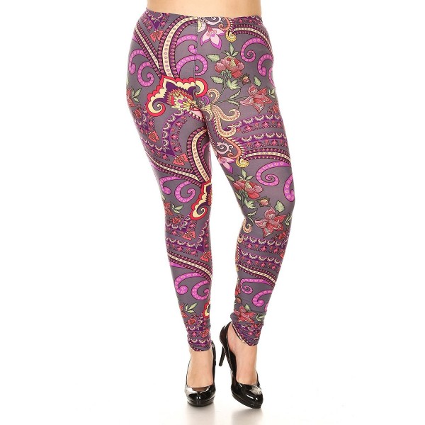 Womens Plus Legging Floral Print